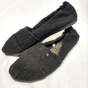 Women's Size 9 Mad Paw Black Knit Ballet Flats Good Used Condition